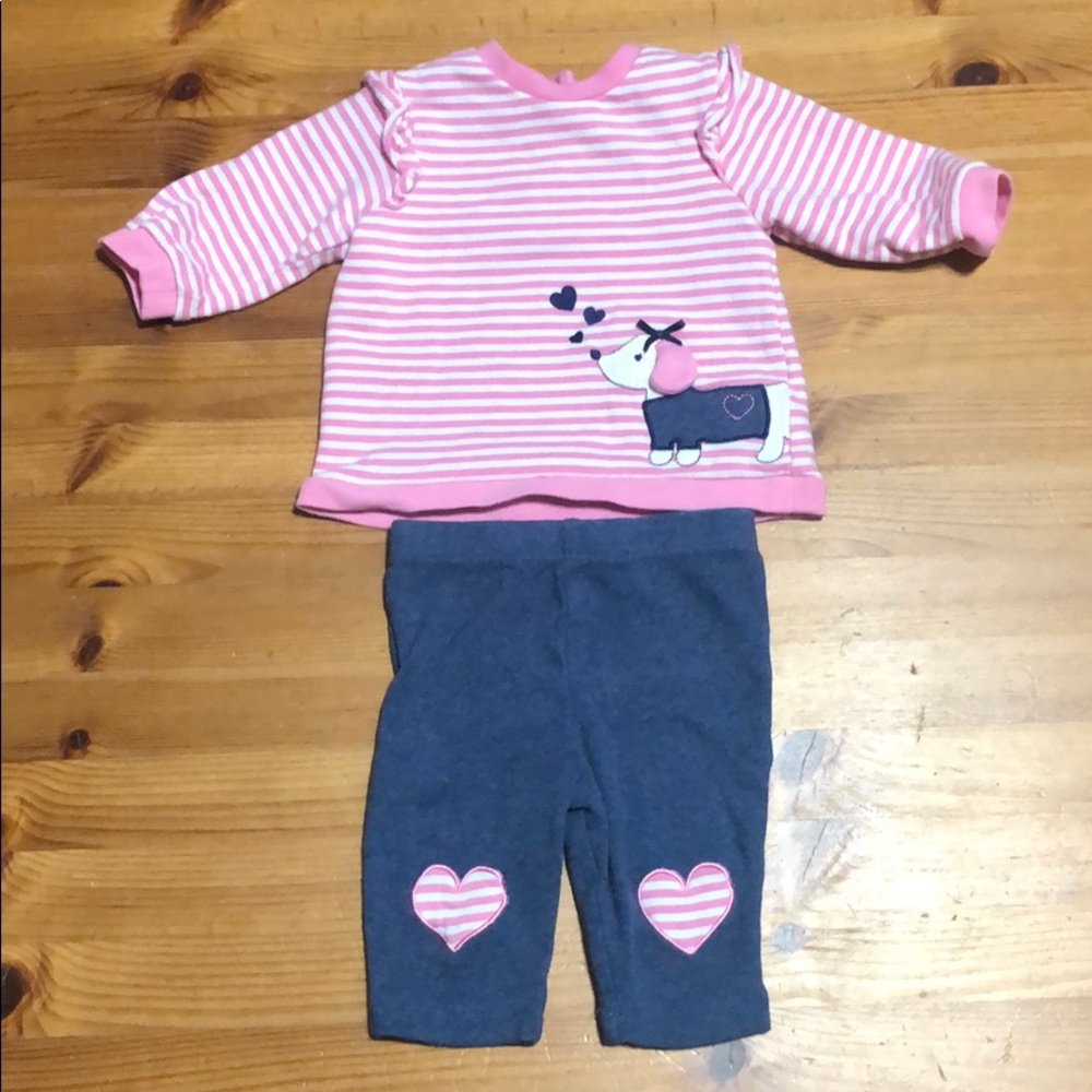 Stripe long sleeve outfit
